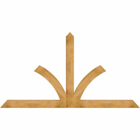 Ekena Millwork Richland Rough Sawn Timber Gable Bracket, Western Red Cedar, 108"W x 58"H x 4"D x 6"F, 13/12 Pitch GBW108X58X0406RIC00RWR